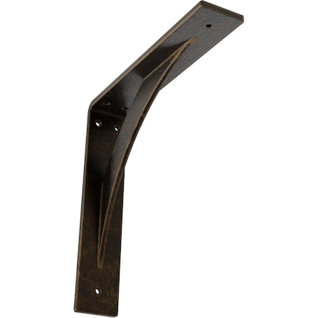 Ekena Millwork Legacy Steel Bracket, Antiqued Brass 2"W x 10"D x 10"H BKTM02X10X10LEABS